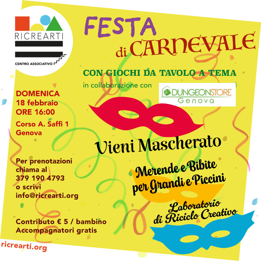 Festa di Carnevale 18 febbraio