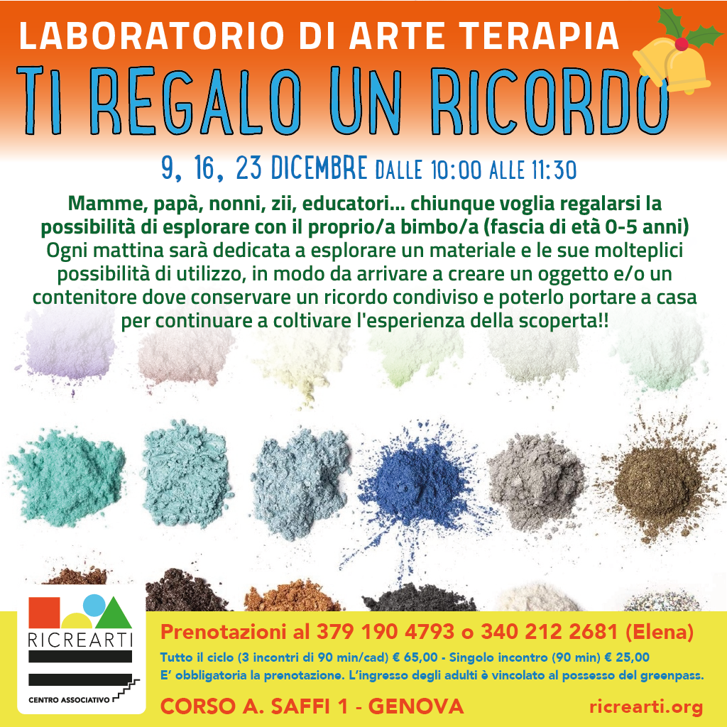 Ti regalo un ricordo - Laboratorio Arteterapia mamma/papà &bambino/a